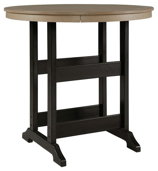 Fairen Trail - Black / Driftwood - Round Bar Table w/Umb OPT - Premium Bar Tables from Signature Design by Ashley® - Just $798! Shop now at Furniture Wholesale Plus  We are the best furniture store in Nashville, Hendersonville, Goodlettsville, Madison, Antioch, Mount Juliet, Lebanon, Gallatin, Springfield, Murfreesboro, Franklin, Brentwood