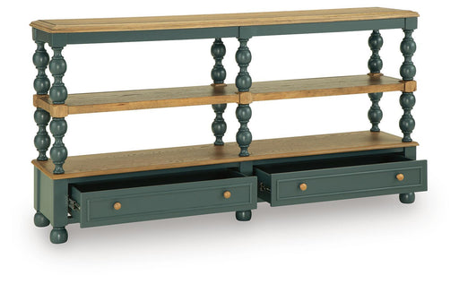 Finnworth - Console Sofa Table - Blue / Brown – Console Tables by Signature Design by Ashley® at Furniture Wholesale Plus , Nashville furniture store