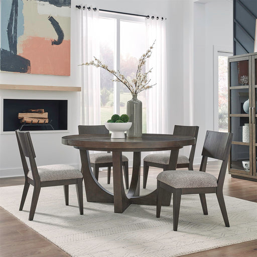 Cascade Falls - 5 Piece Pedestal Table Set - Satin Espresso / Brown – 5 Piece Dining Room Sets by Liberty Furniture at Furniture Wholesale Plus , Nashville furniture store