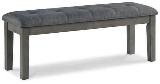 Hallanden - Large UPH Dining Room Bench - Black / Gray – Upholstered Benches by Signature Design by Ashley® at Furniture Wholesale Plus , Nashville furniture store