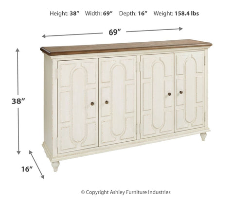 Roranville - Antique White - Accent Cabinet - Premium Accent Cabinets from Signature Design by Ashley® - Just $708! Shop now at Furniture Wholesale Plus  We are the best furniture store in Nashville, Hendersonville, Goodlettsville, Madison, Antioch, Mount Juliet, Lebanon, Gallatin, Springfield, Murfreesboro, Franklin, Brentwood