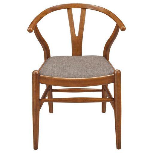 Dinah - Wood Wishbone Dining Side Chair (Set of 2) - Walnut – Chair Sets by Coaster Fine Furniture at Furniture Wholesale Plus , Nashville furniture store