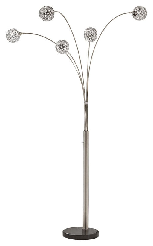 Winter - Silver Finish - Metal Arc Lamp - Premium Floor Lamps from Signature Design by Ashley® - Just $288! Shop now at Furniture Wholesale Plus  We are the best furniture store in Nashville, Hendersonville, Goodlettsville, Madison, Antioch, Mount Juliet, Lebanon, Gallatin, Springfield, Murfreesboro, Franklin, Brentwood