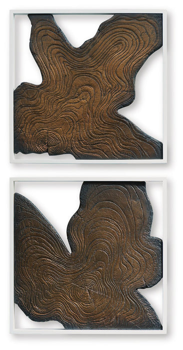 Landley - Wall Decor Set (Set of 2) - Brown / White – Wall Decor by Signature Design by Ashley® at Furniture Wholesale Plus , Nashville furniture store
