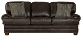 Roberto - Leather Sofa - Cocoa – Stationary Sofas by Jackson at Furniture Wholesale Plus , Nashville furniture store