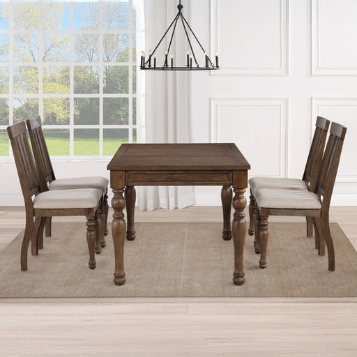 Joanna - Dining Set With Brown Table – 5 Piece Dining Room Sets by Steve Silver Furniture at Furniture Wholesale Plus , Nashville furniture store