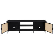 Amherst - 70" 2-Door Metal TV Stand Media Console - Black – TV Stands by Coaster Fine Furniture at Furniture Wholesale Plus , Nashville furniture store