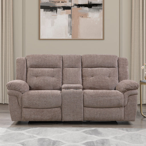 Sydney - Manual Recliner Console Loveseat - Brown – Reclining Loveseats by Steve Silver Furniture at Furniture Wholesale Plus , Nashville furniture store
