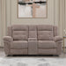 Sydney - Manual Recliner Console Loveseat - Brown – Reclining Loveseats by Steve Silver Furniture at Furniture Wholesale Plus , Nashville furniture store