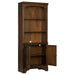 Hartshill - 3-Shelf Cabinet Bookcase - Burnished Oak – Standard Bookcases by CoasterElevations at Furniture Wholesale Plus , Nashville furniture store