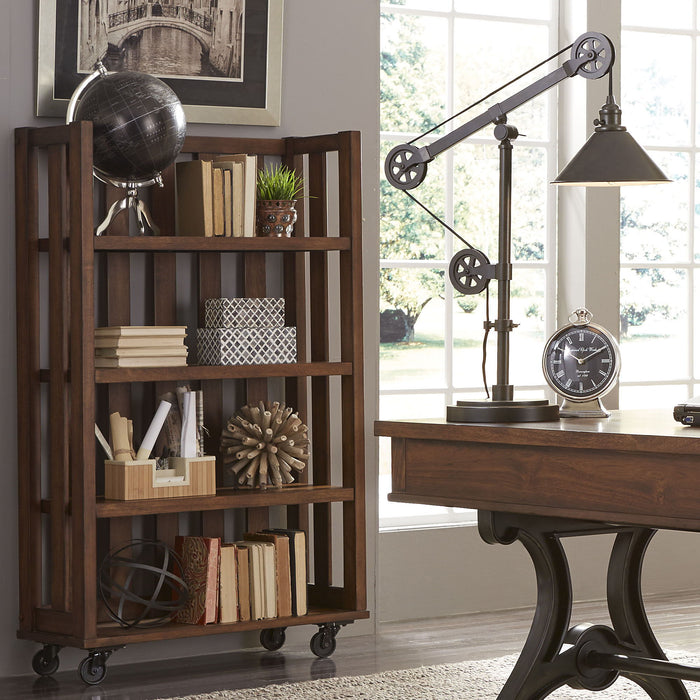 Arlington House - Open Bookcase - Cobblestone Brown – Standard Bookcases by Liberty Furniture at Furniture Wholesale Plus , Nashville furniture store