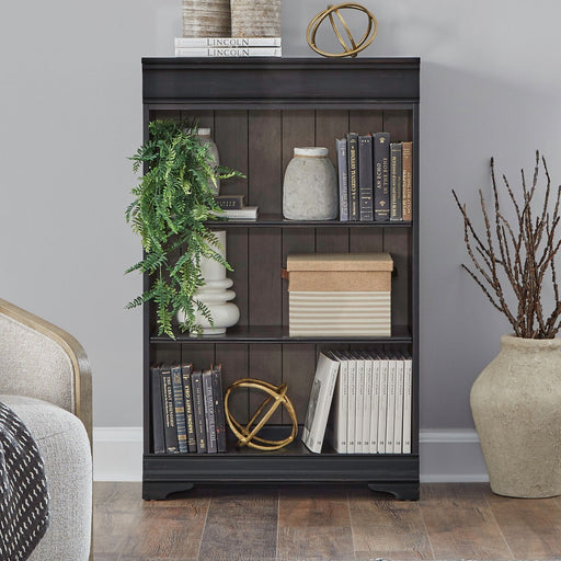 Meritage - 48" Bookcase - Aged Charcoal – Standard Bookcases by Liberty Furniture at Furniture Wholesale Plus , Nashville furniture store