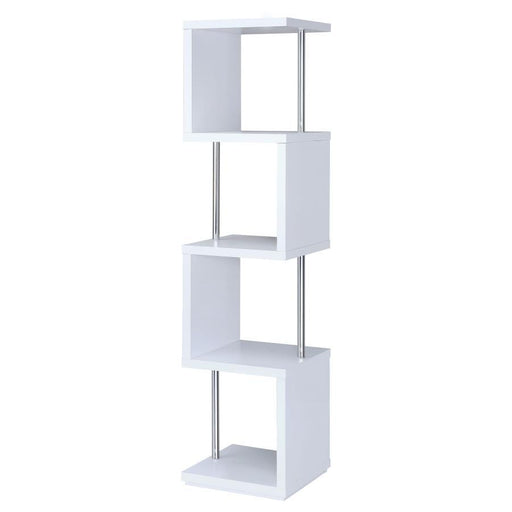 Baxter - 4-shelf Bookcase - Premium Standard Bookcases from CoasterEveryday - Just $169! Shop now at Furniture Wholesale Plus  We are the best furniture store in Nashville, Hendersonville, Goodlettsville, Madison, Antioch, Mount Juliet, Lebanon, Gallatin, Springfield, Murfreesboro, Franklin, Brentwood