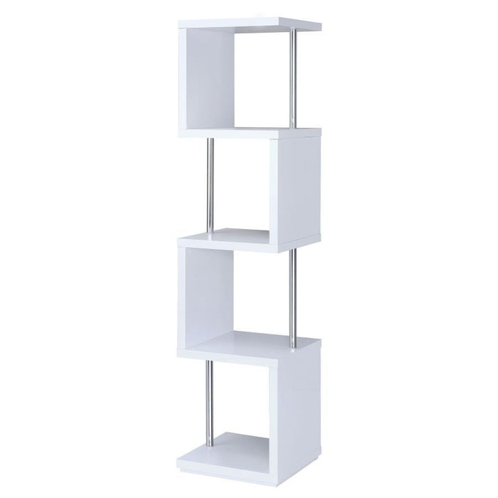 Baxter - 4-shelf Bookcase - Premium Standard Bookcases from CoasterEveryday - Just $169! Shop now at Furniture Wholesale Plus  We are the best furniture store in Nashville, Hendersonville, Goodlettsville, Madison, Antioch, Mount Juliet, Lebanon, Gallatin, Springfield, Murfreesboro, Franklin, Brentwood