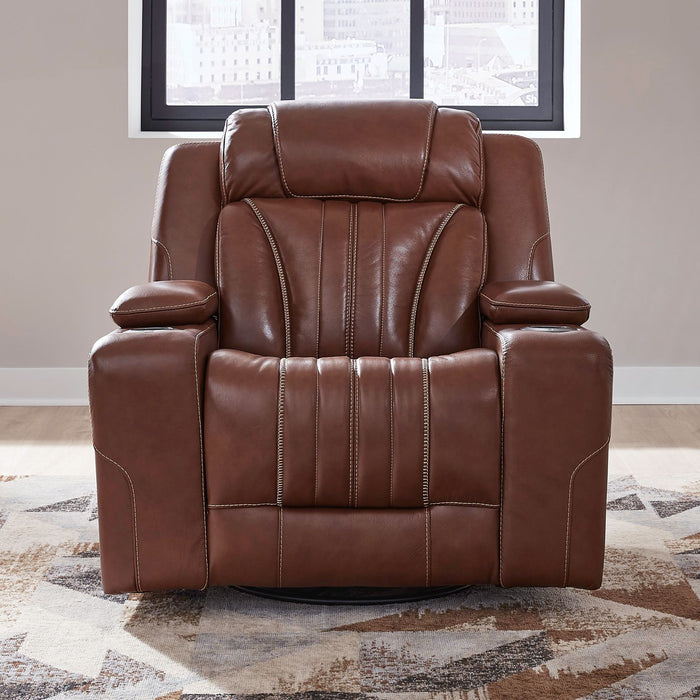 Caswell - Swivel Glider Recliner P2 - Nature Chestnut – Swivel Glider Chairs by Liberty Furniture at Furniture Wholesale Plus , Nashville furniture store