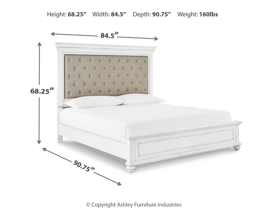 Kanwyn - Upholstered Panel Bed – Upholstered Beds by Benchcraft® at Furniture Wholesale Plus , Nashville furniture store