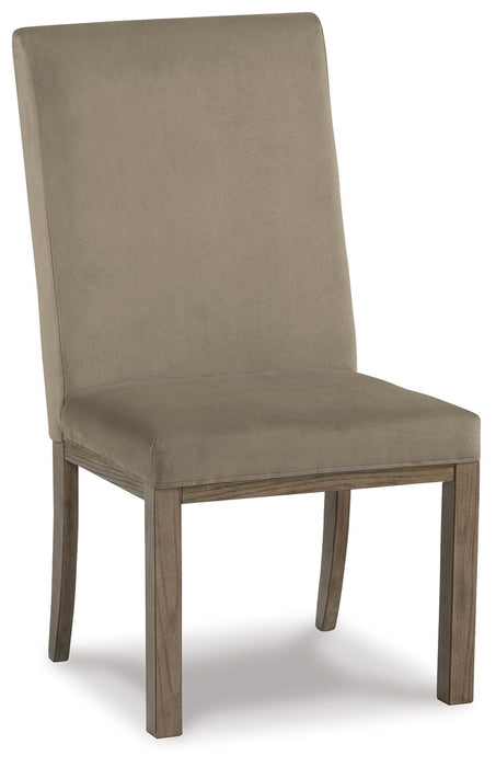 Chrestner - Dining UPH Side Chair (Set of 2) - Gray / Brown – Chair Sets by Signature Design by Ashley® at Furniture Wholesale Plus , Nashville furniture store