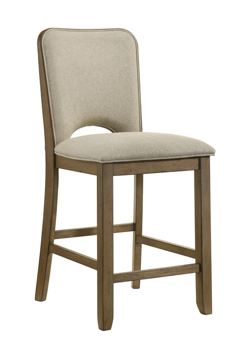 Cockrell - Counter Height Chair (Set of 2) - Light Brown / Beige – Chair Sets by Crown Mark at Furniture Wholesale Plus , Nashville furniture store