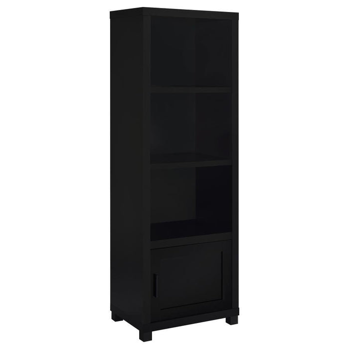 Jupiter - 3-Shelf Engineered Wood Media Tower - Black – Standard Bookcases by Coaster Fine Furniture at Furniture Wholesale Plus , Nashville furniture store