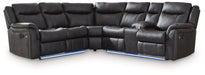 Sultan Meadow - 2-Piece Reclining Sectional - Carbon – Reclining Sectionals by Signature Design by Ashley® at Furniture Wholesale Plus , Nashville furniture store