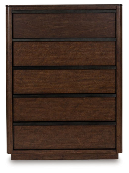 Dilenno - Five Drawer Chest - Dark Brown – Accent Chests by Signature Design by Ashley® at Furniture Wholesale Plus , Nashville furniture store
