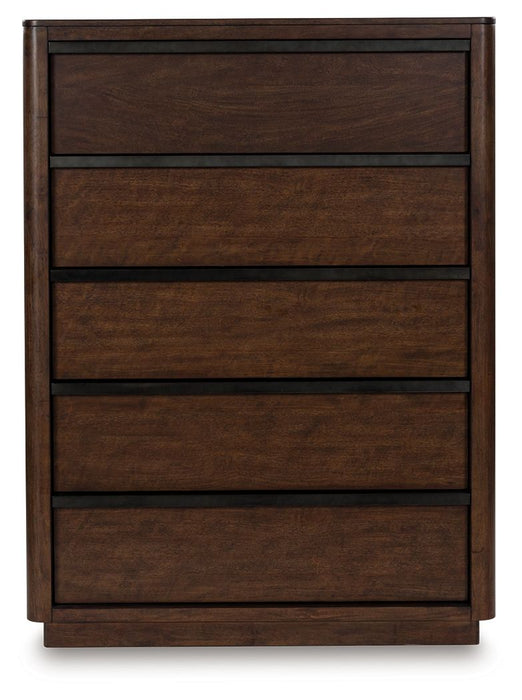 Dilenno - Five Drawer Chest - Dark Brown – Accent Chests by Signature Design by Ashley® at Furniture Wholesale Plus , Nashville furniture store
