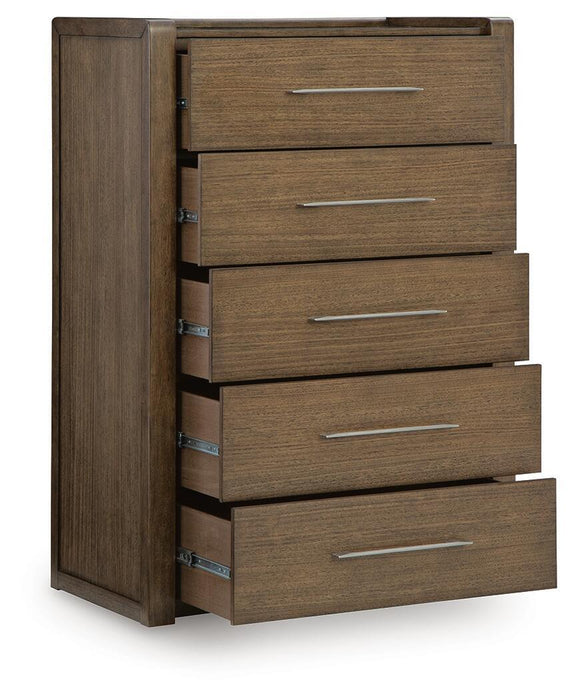 Marxmore - Five Drawer Chest - Brown – Accent Chests by Benchcraft® at Furniture Wholesale Plus , Nashville furniture store