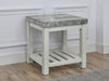 Canova - Gray Marble Top End Table - White – End Tables by Steve Silver Furniture at Furniture Wholesale Plus , Nashville furniture store