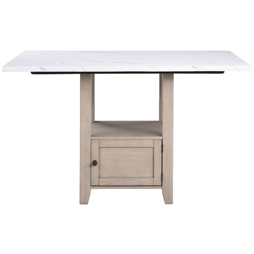 Taylor - Faux Marble Top Counter Table - White / Light Brown – Counter Tables by Steve Silver Furniture at Furniture Wholesale Plus , Nashville furniture store