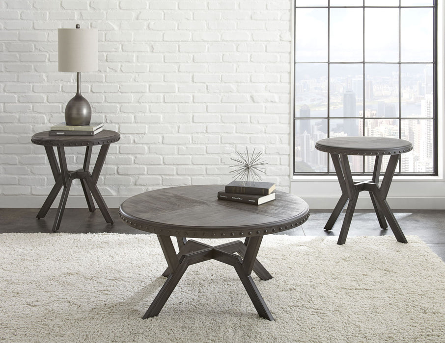 Alamo - 3 Piece Table Set - Gray – Table Sets by Steve Silver Furniture at Furniture Wholesale Plus , Nashville furniture store