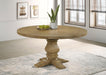 Florence Round Pedestal Dining Table Rustic Smoke - Premium Dining Table from Coaster Z2 Standard - Just $734! Shop now at Furniture Wholesale Plus  We are the best furniture store in Nashville, Hendersonville, Goodlettsville, Madison, Antioch, Mount Juliet, Lebanon, Gallatin, Springfield, Murfreesboro, Franklin, Brentwood