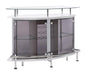 Gideon Crescent Shaped Glass Top Bar Unit with Drawer - Premium Bar from Coaster Z2 Standard - Just $570! Shop now at Furniture Wholesale Plus  We are the best furniture store in Nashville, Hendersonville, Goodlettsville, Madison, Antioch, Mount Juliet, Lebanon, Gallatin, Springfield, Murfreesboro, Franklin, Brentwood