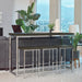 Cassidy 4-piece Rectangular Counter Height Set Dark Oak and Chrome - Premium Dining Room Set from Coaster Z2 Standard - Just $530! Shop now at Furniture Wholesale Plus  We are the best furniture store in Nashville, Hendersonville, Goodlettsville, Madison, Antioch, Mount Juliet, Lebanon, Gallatin, Springfield, Murfreesboro, Franklin, Brentwood