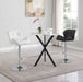 Kenzo Round Metal Top Bar Table Silver and Sandy Black - Premium Counter Height Table from Coaster Z2 Standard - Just $378! Shop now at Furniture Wholesale Plus  We are the best furniture store in Nashville, Hendersonville, Goodlettsville, Madison, Antioch, Mount Juliet, Lebanon, Gallatin, Springfield, Murfreesboro, Franklin, Brentwood