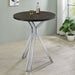 Edgerton Round Wood Top Bar Table Dark Oak and Chrome - Premium Counter Height Table from Coaster Z2 Standard - Just $358! Shop now at Furniture Wholesale Plus  We are the best furniture store in Nashville, Hendersonville, Goodlettsville, Madison, Antioch, Mount Juliet, Lebanon, Gallatin, Springfield, Murfreesboro, Franklin, Brentwood