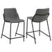 Earnest Solid Back Upholstered Counter Height Stools Grey and Black (Set of 2) - Premium Barstool from Coaster Z2 Standard - Just $140! Shop now at Furniture Wholesale Plus  We are the best furniture store in Nashville, Hendersonville, Goodlettsville, Madison, Antioch, Mount Juliet, Lebanon, Gallatin, Springfield, Murfreesboro, Franklin, Brentwood