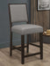 Bedford Upholstered Open Back Counter Height Stools with Footrest (Set of 2) Grey and Espresso - Premium Barstool from Coaster Z2 Standard - Just $132! Shop now at Furniture Wholesale Plus  We are the best furniture store in Nashville, Hendersonville, Goodlettsville, Madison, Antioch, Mount Juliet, Lebanon, Gallatin, Springfield, Murfreesboro, Franklin, Brentwood