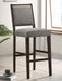 Bedford Upholstered Open Back Bar Stools with Footrest (Set of 2) Grey and Espresso - Premium Barstool from Coaster Z2 Standard - Just $142! Shop now at Furniture Wholesale Plus  We are the best furniture store in Nashville, Hendersonville, Goodlettsville, Madison, Antioch, Mount Juliet, Lebanon, Gallatin, Springfield, Murfreesboro, Franklin, Brentwood