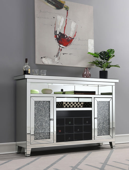 Melinda 2-door Wine Cabinet with Lighting Mirror - Premium Wine Cabintet from Coaster Z2 Standard - Just $1158! Shop now at Furniture Wholesale Plus  We are the best furniture store in Nashville, Hendersonville, Goodlettsville, Madison, Antioch, Mount Juliet, Lebanon, Gallatin, Springfield, Murfreesboro, Franklin, Brentwood