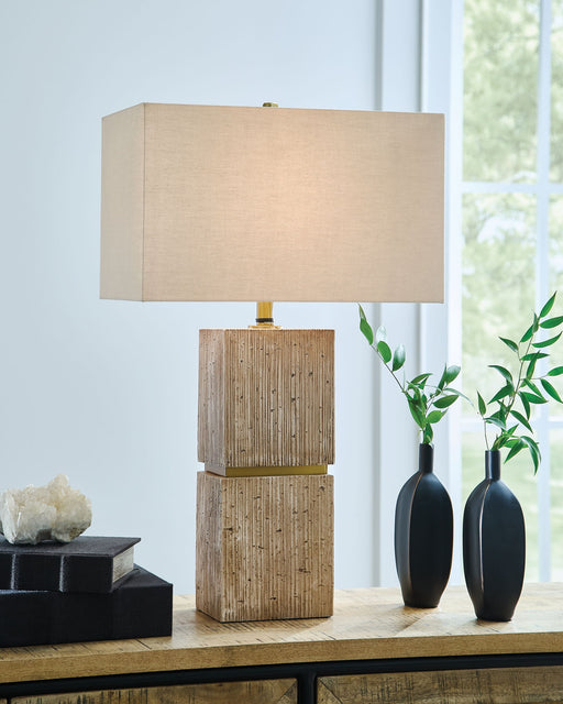 Laddner - Poly Table Lamp - Beige – Table Lamps by Signature Design by Ashley® at Furniture Wholesale Plus , Nashville furniture store