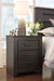Brinxton - Two Drawer Night Stand - Charcoal – Accent Nightstands by Signature Design by Ashley® at Furniture Wholesale Plus , Nashville furniture store