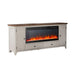 Fireplace TV Consoles - 80" Console With Fire FTS Set - Brown / White – Fireplace TV Stands by Liberty Furniture at Furniture Wholesale Plus , Nashville furniture store