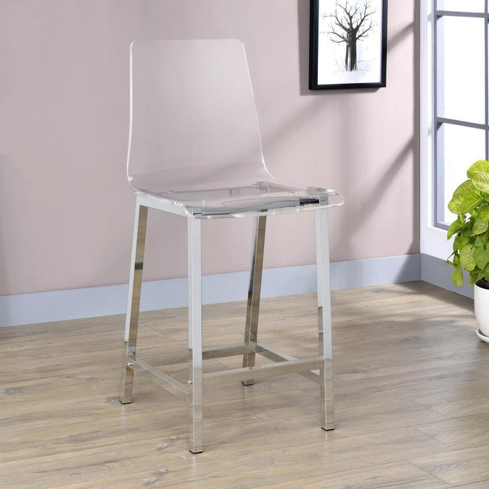 Juelia - Chrome Stools (Set of 2) - Premium Stool Sets from CoasterEssence - Just $459! Shop now at Furniture Wholesale Plus  We are the best furniture store in Nashville, Hendersonville, Goodlettsville, Madison, Antioch, Mount Juliet, Lebanon, Gallatin, Springfield, Murfreesboro, Franklin, Brentwood