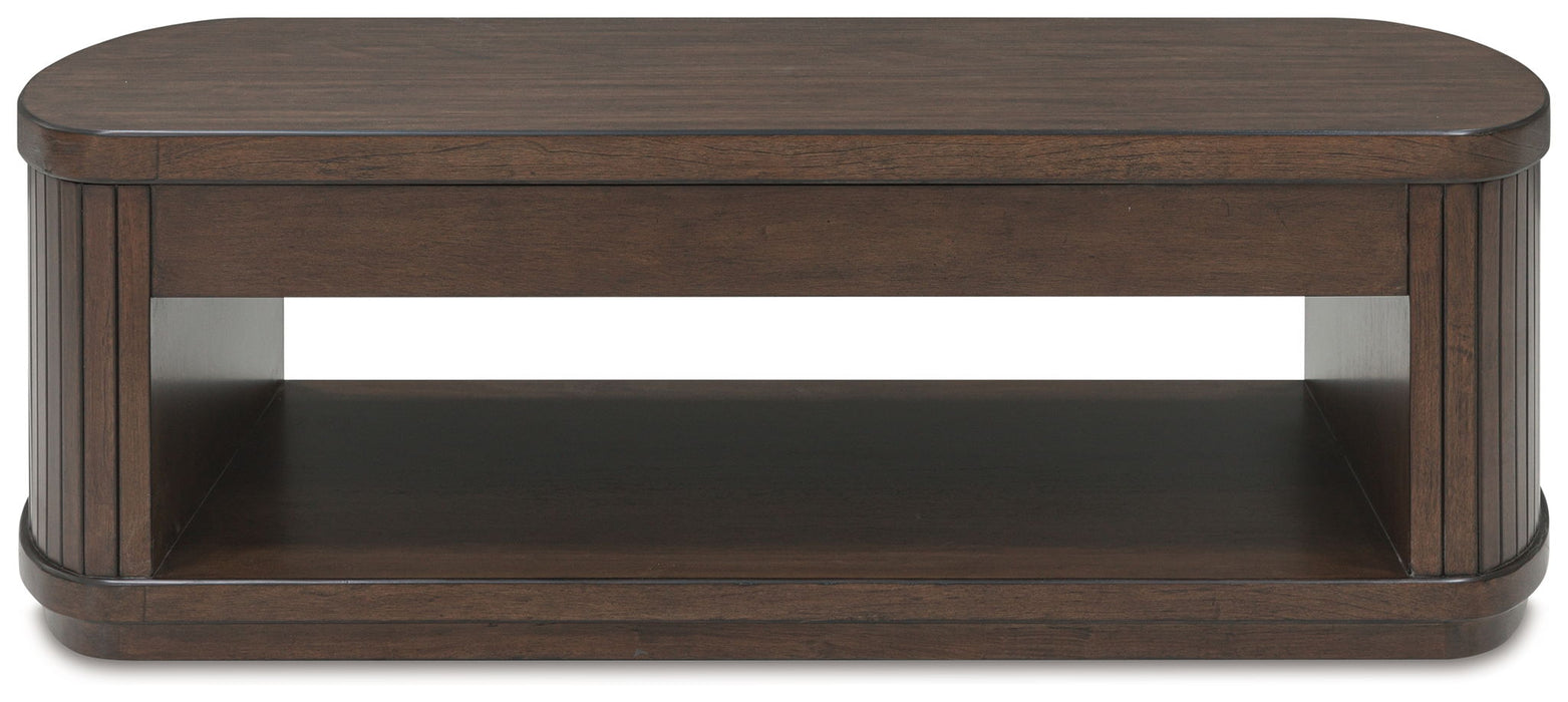 Korestone - Lift Top Cocktail Table - Dark Brown – Cocktail Tables by Signature Design by Ashley® at Furniture Wholesale Plus , Nashville furniture store