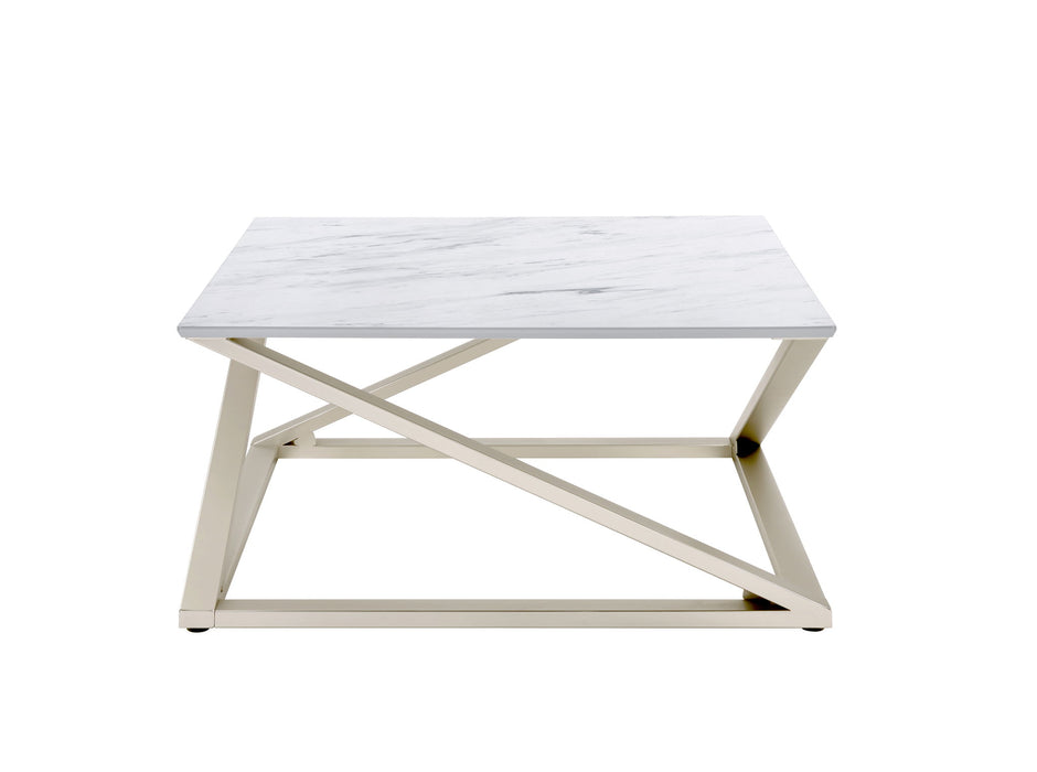 Zurich - Faux White Marble Top Coffee Table - White – Coffee Tables by Steve Silver Furniture at Furniture Wholesale Plus , Nashville furniture store