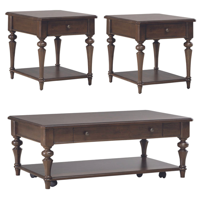 Arden Road - 3 Piece Table Set - Satin Cherry – Table Sets by Liberty Furniture at Furniture Wholesale Plus , Nashville furniture store