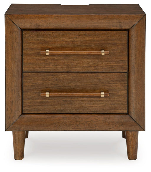 Lyncott - Two Drawer Night Stand - Brown – Nightstands w/ Charging Stations by Signature Design by Ashley® at Furniture Wholesale Plus , Nashville furniture store