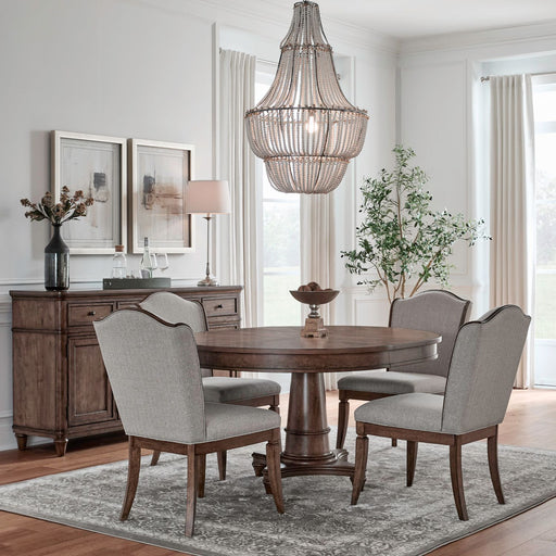 Harrison Heights - 5 Piece Pedestal Table Set - Sienna – 5 Piece Dining Room Sets by Liberty Furniture at Furniture Wholesale Plus , Nashville furniture store