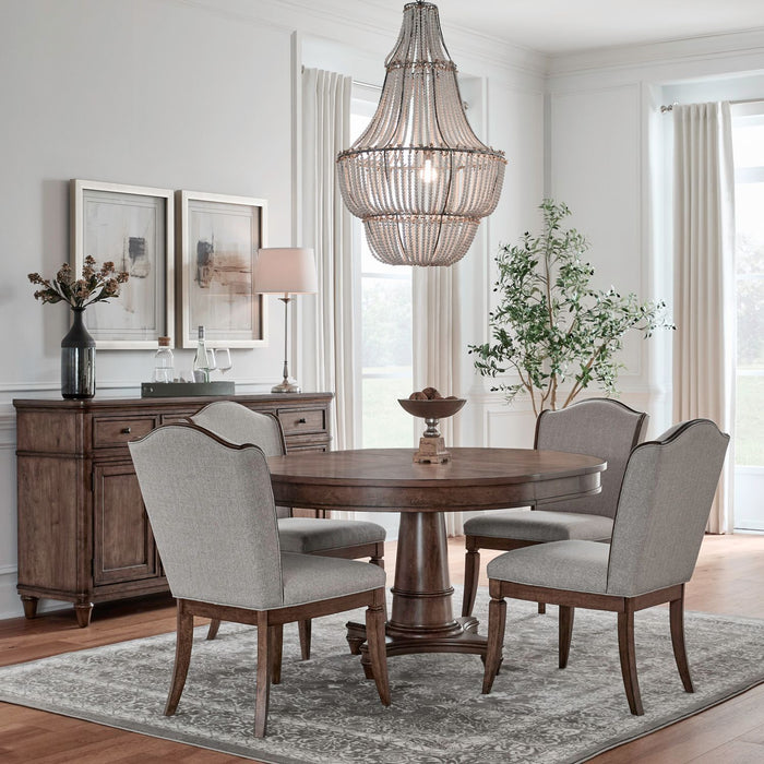 Harrison Heights - 5 Piece Pedestal Table Set - Sienna – 5 Piece Dining Room Sets by Liberty Furniture at Furniture Wholesale Plus , Nashville furniture store