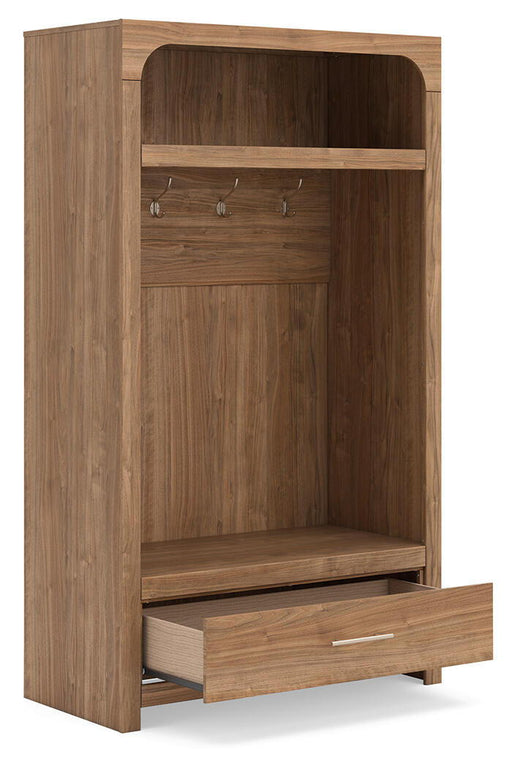 Dovander - Hall Tree With Storage Bench - Brown – Hall Trees by Signature Design by Ashley® at Furniture Wholesale Plus , Nashville furniture store